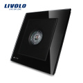 LIVOLO Knight Black Kristallglasscheibe Sound &amp; Light Control / Motion Sensor Zeitverzögerungsschalter VL-W291SG-11